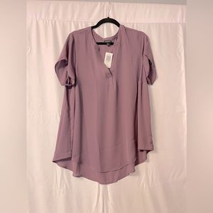 Torrid Georgette Harper Hi Low Short Sleeve Blouse Size 1x